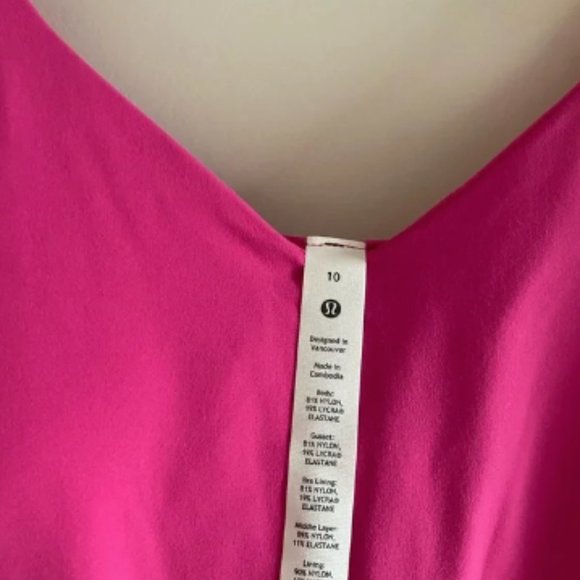 Lululemon Align Bodysuit 8" Sonic Pink ONSIE Size 10 - NEW! - Picture 8 of 15